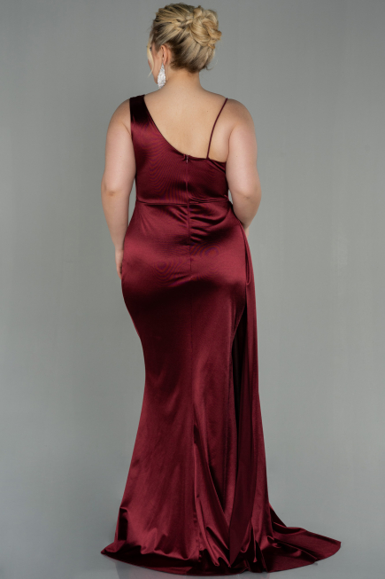 Long Burgundy Plus Size Evening Dress ABU2932