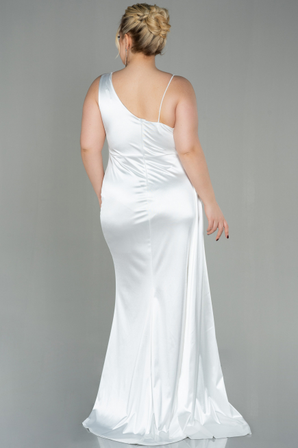 Long White Plus Size Evening Dress ABU2932