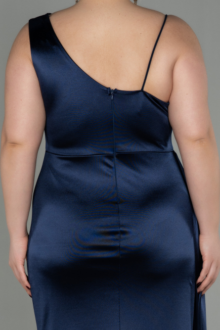 Long Navy Blue Plus Size Evening Dress ABU2932