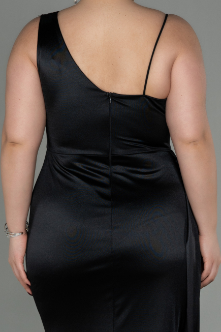 Long Black Plus Size Evening Dress ABU2932