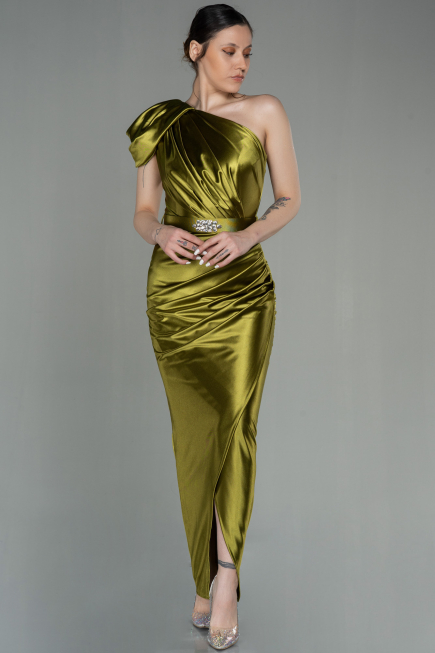 Long Pistachio Green Evening Dress ABU2982