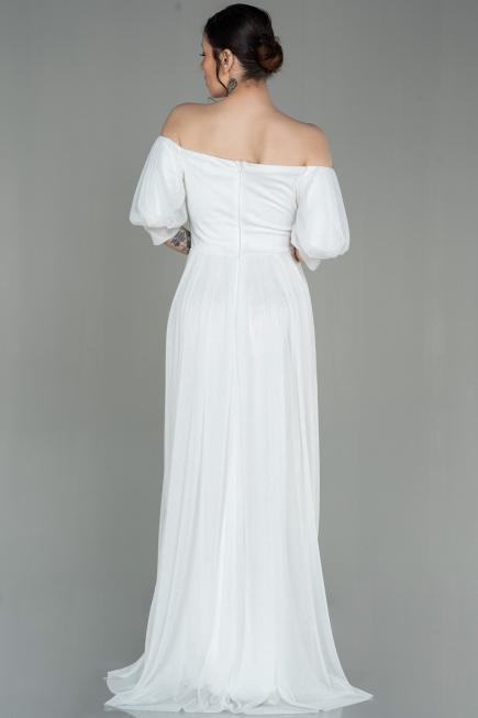 Long White Evening Dress ABU2983