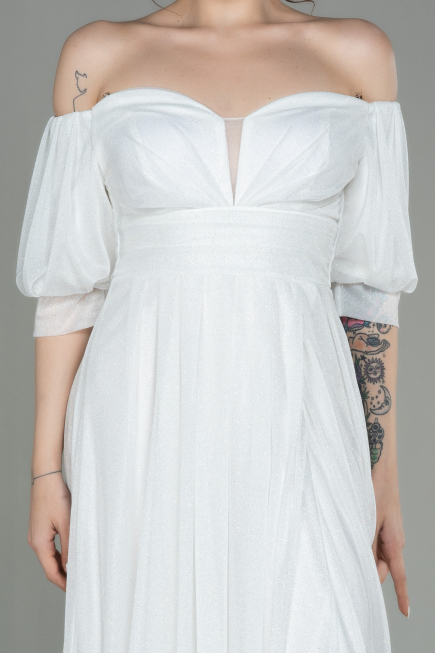 Long White Evening Dress ABU2983