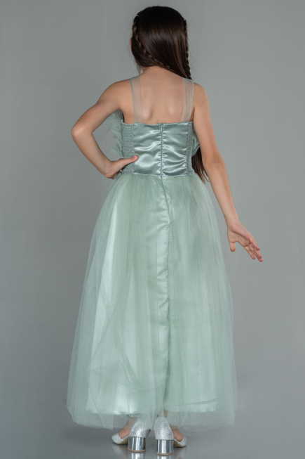 Long Turquoise Girl Dress ABU3032