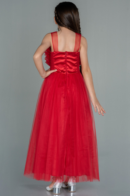 Long Red Girl Dress ABU3032