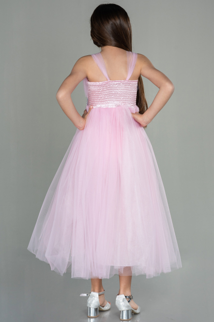Long Pink Girl Dress ABU3031