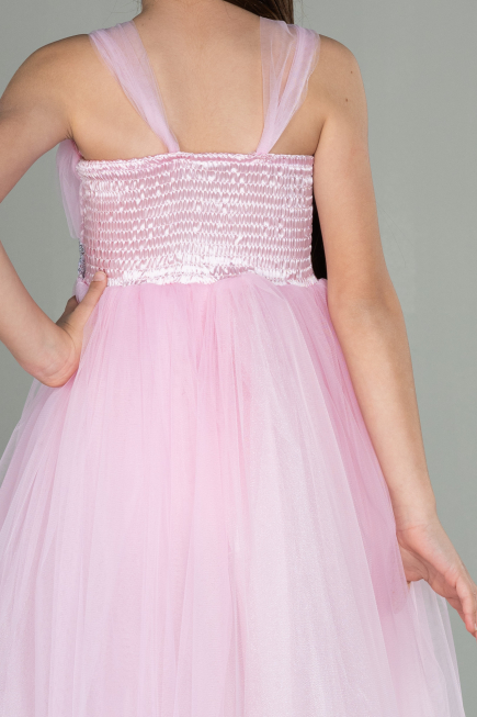 Long Pink Girl Dress ABU3031