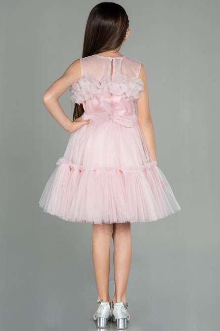 Short Powder Color Girl Dress ABK1707