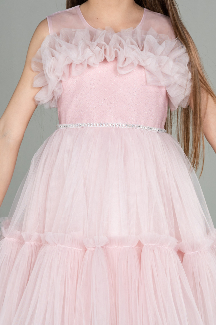 Short Powder Color Girl Dress ABK1707