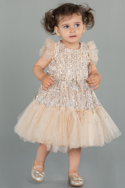 Midi Gold Scaly Girl Dress ABK1718