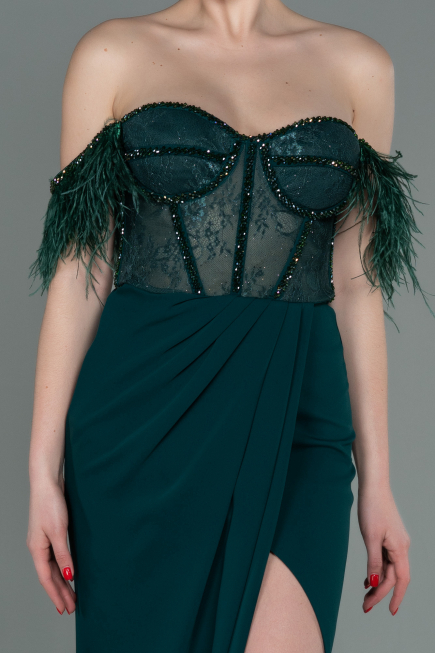 Emerald Green Long Evening Dress ABU3050