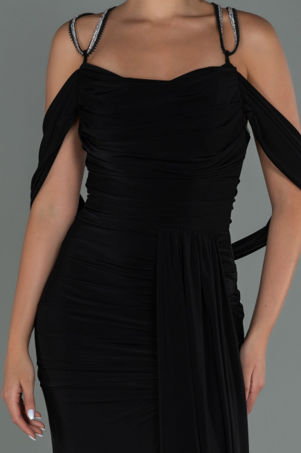 Long Black Prom Gown ABU3101