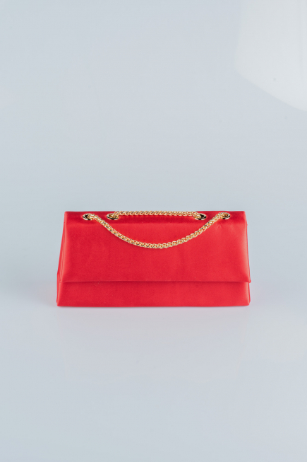 Gold-Red Satin Night Bag SH818