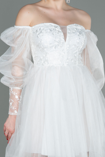 Short White Invitation Dress ABK1745