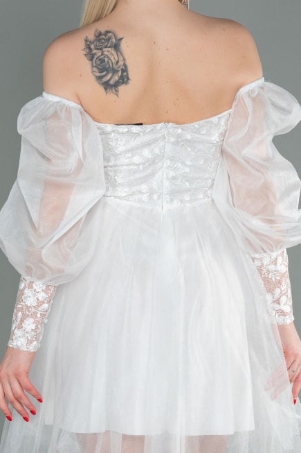 Short White Invitation Dress ABK1745