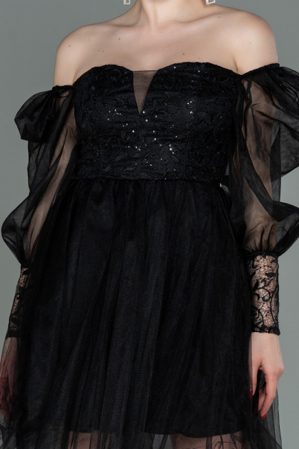 Short Black Invitation Dress ABK1745