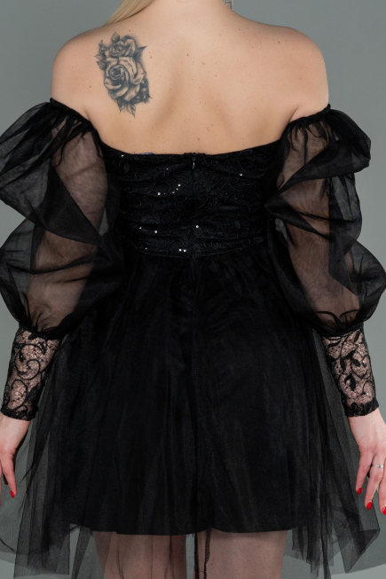 Short Black Invitation Dress ABK1745