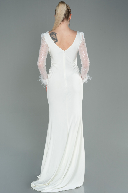 Long White Evening Dress ABU3008