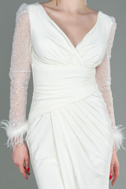 Long White Evening Dress ABU3008