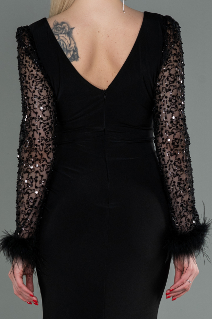 Long Black Evening Dress ABU3008