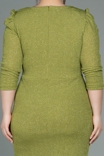 Pistachio Green Short Oversized Evening Dress ABK1246