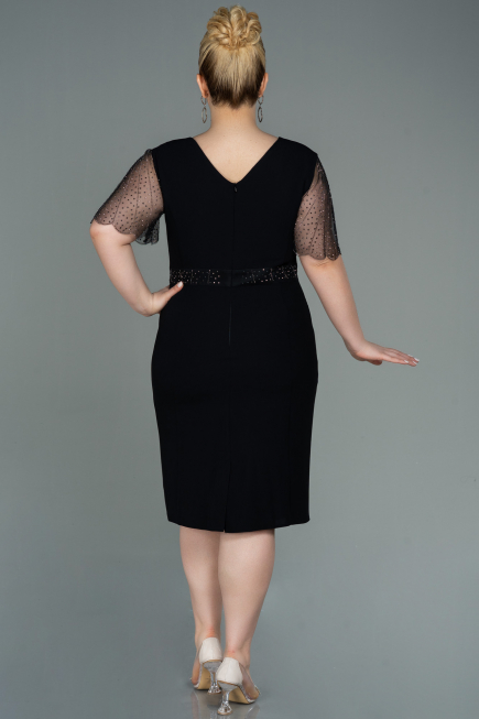 Black Midi Oversized Evening Dress ABK1338