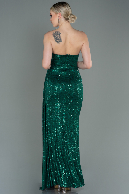 Long Emerald Green Scaly Evening Dress ABU3134