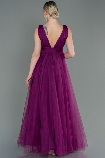 Long Violet Prom Gown ABU3135