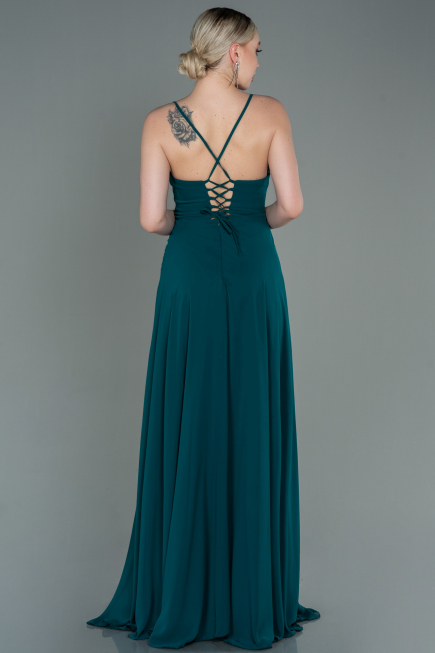 Emerald Green Long Prom Gown ABU1305