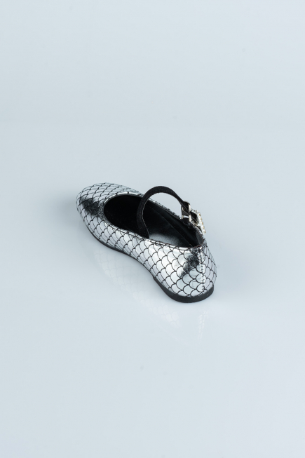 Platinum Patterned Kids Shoe HR184