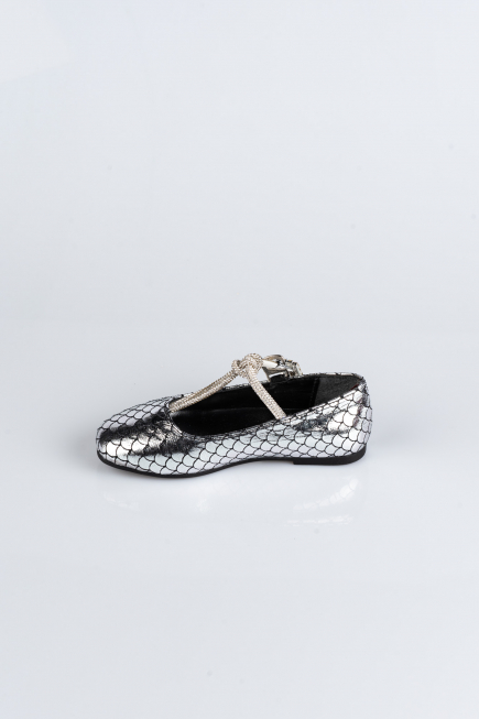 Platinum Patterned Kids Shoe HR185