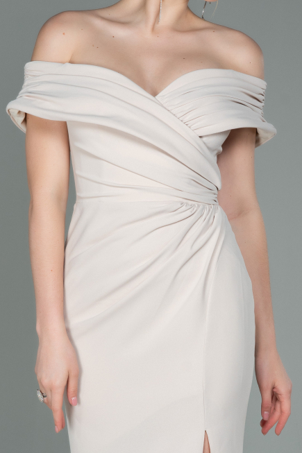 Long Beige Evening Dress ABU3156