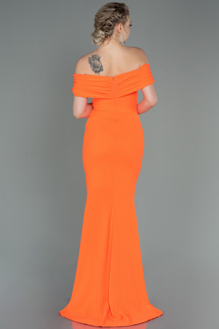 Long Orange Evening Dress ABU3156