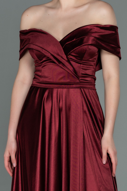 Long Burgundy Prom Gown ABU3157