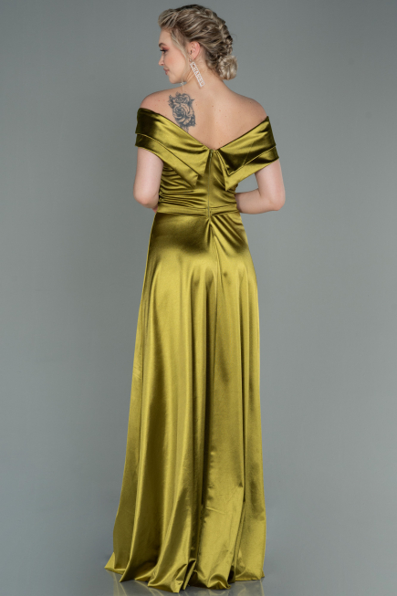 Long Pistachio Green Prom Gown ABU3157
