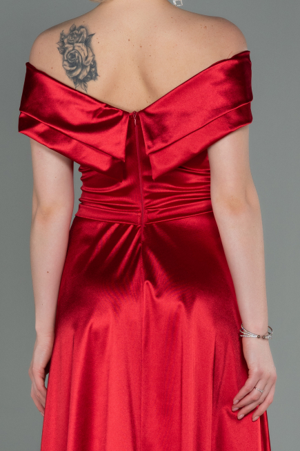 Long Red Prom Gown ABU3157