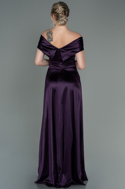 Long Dark Purple Prom Gown ABU3157