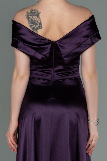 Long Dark Purple Prom Gown ABU3157