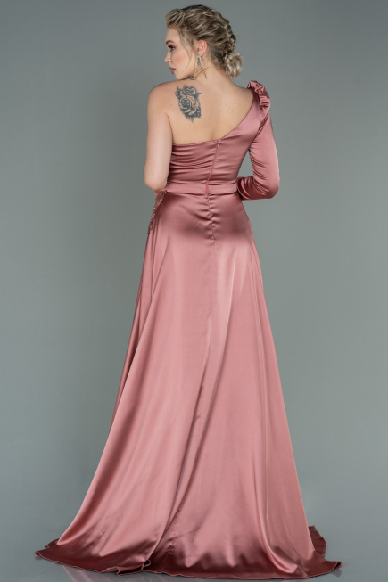 Onion Skin Long Satin Evening Dress ABU2610