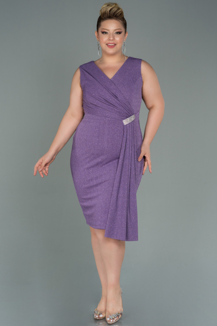 Midi Lila Oversized Evening Dress ABK1752