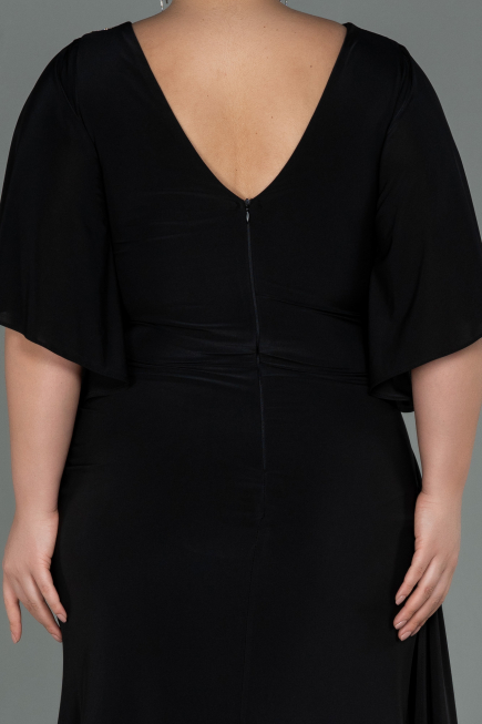 Long Black Plus Size Evening Dress ABU3173