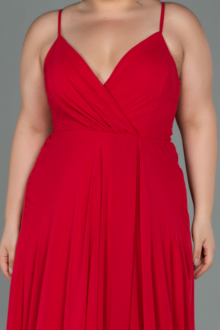 Red Long Plus Size Evening Dress ABU1324