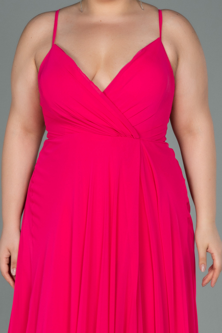 Fuchsia Long Plus Size Evening Dress ABU1324