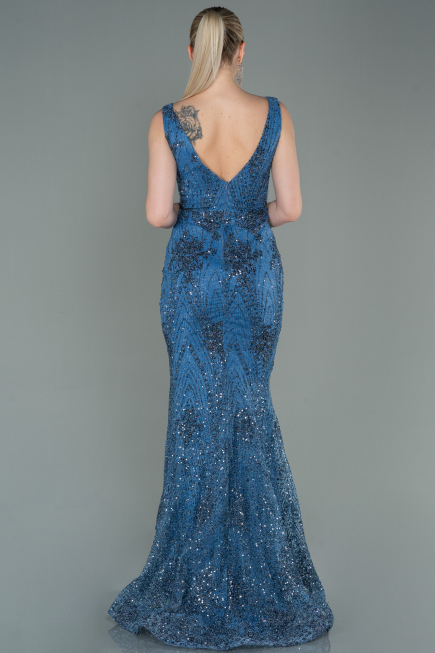 Long Indigo Mermaid Prom Dress ABU3178