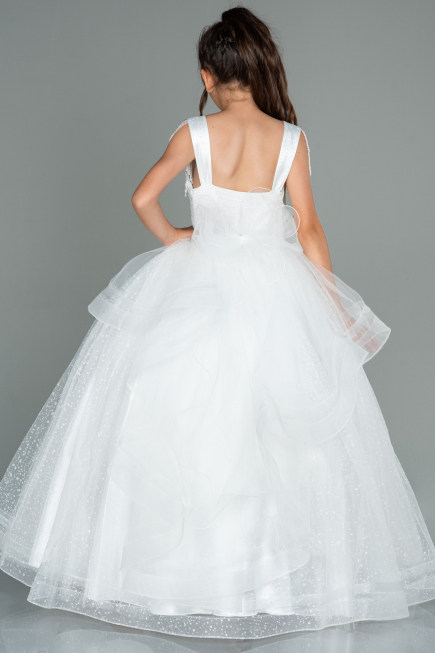 White Kid Wedding Dress AN30001