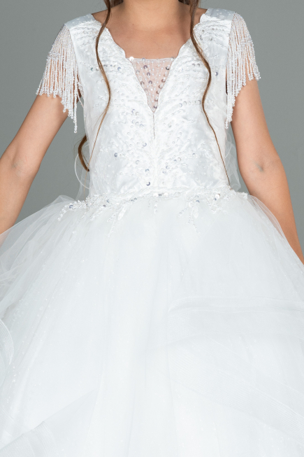 White Kid Wedding Dress AN30001
