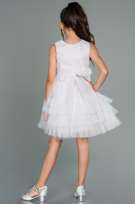 Short Powder Color Girl Dress ABK1769