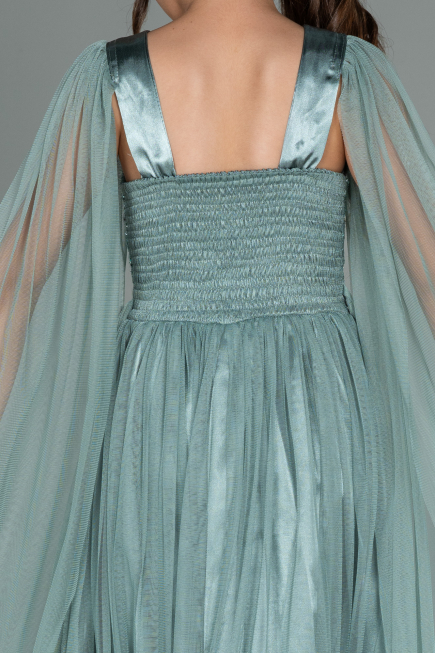 Long Turquoise Girl Dress ABU3155