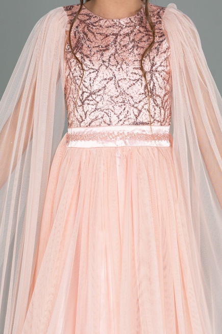 Long Salmon Girl Dress ABU3155
