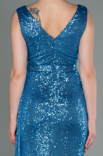 Long Indigo Scaly Evening Dress ABU3201